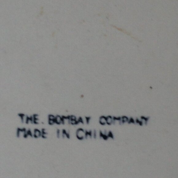 THE BOMBAY COMPANY BLUE AND WHITE 14" PORCELAIN PLATTER VINTAGE DECOR - Picture 3 of 3